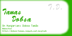 tamas dobsa business card